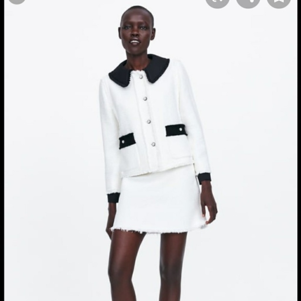 *Brand New* Zara White Tweed Mini Skirt